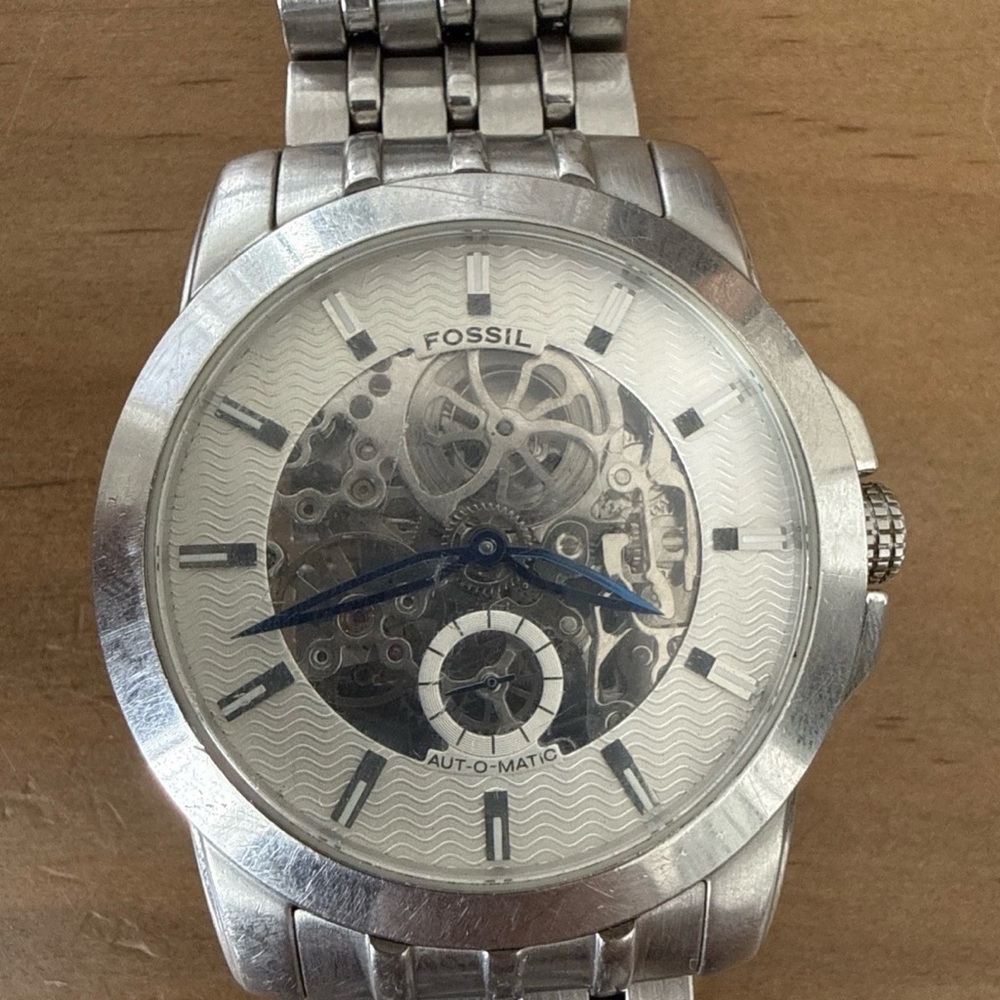 SOLD ❌ Fossil ME1028 Automatic Men’s Watch All Stainless Steel 5ATM